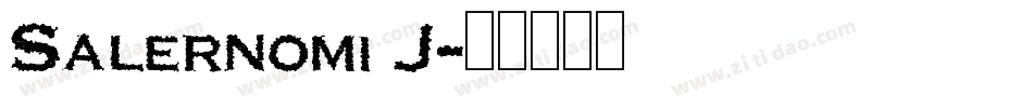 Salernomi J字体转换